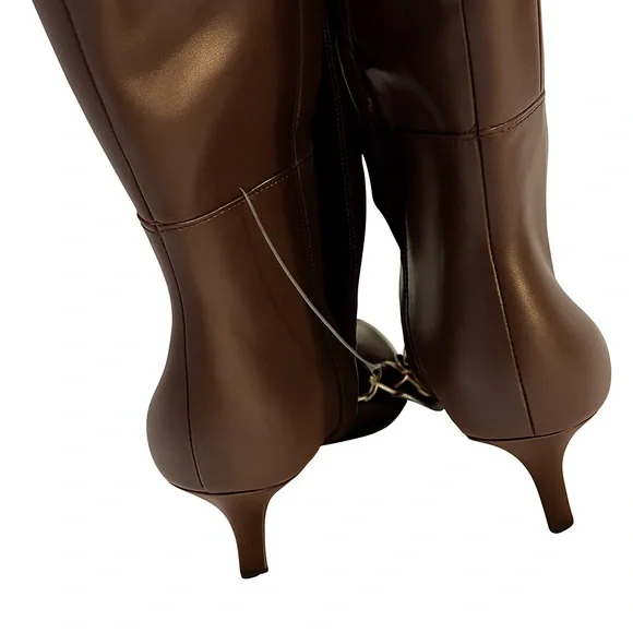 (NWOB) Nordstrom Kora Boots Size 7.5 – Brown Pointed Toe Kitten Heel - Picture 2 of 4